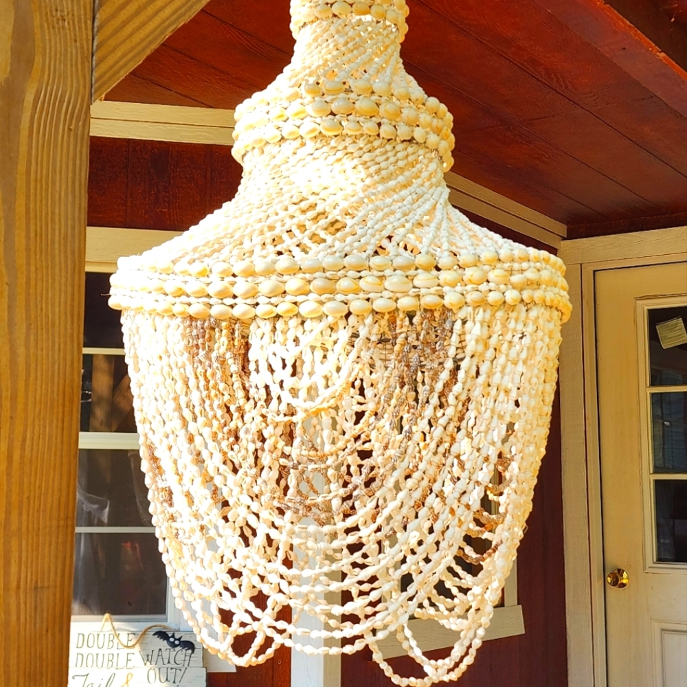 Vintage Ornate Seashell Chandelier